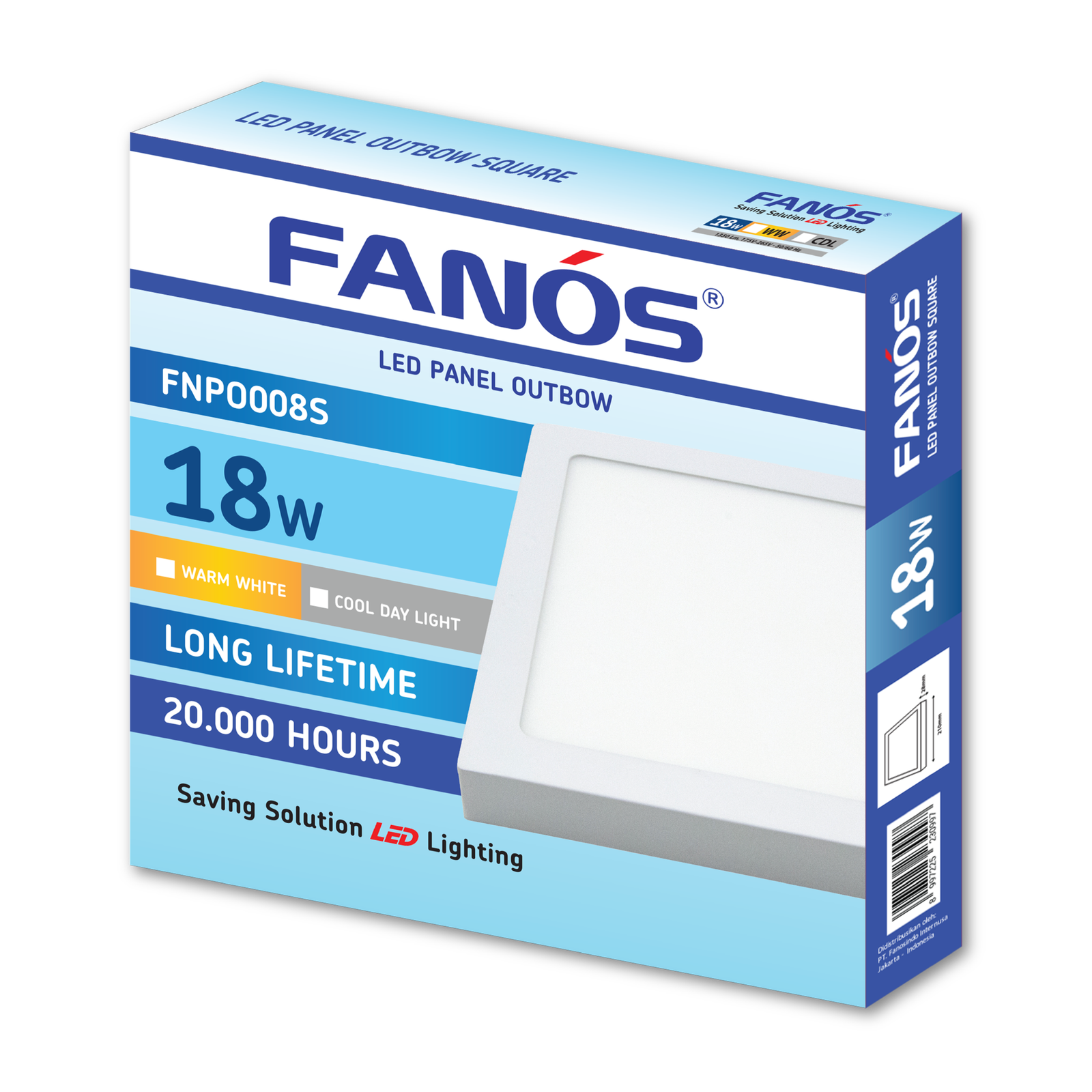 Panel Outbow Square 18W 3000K / 6500K